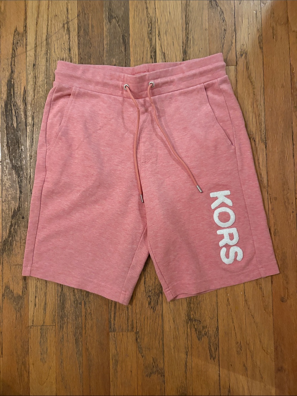 Michael Kors Heather Pink Logo Drawstring Shorts